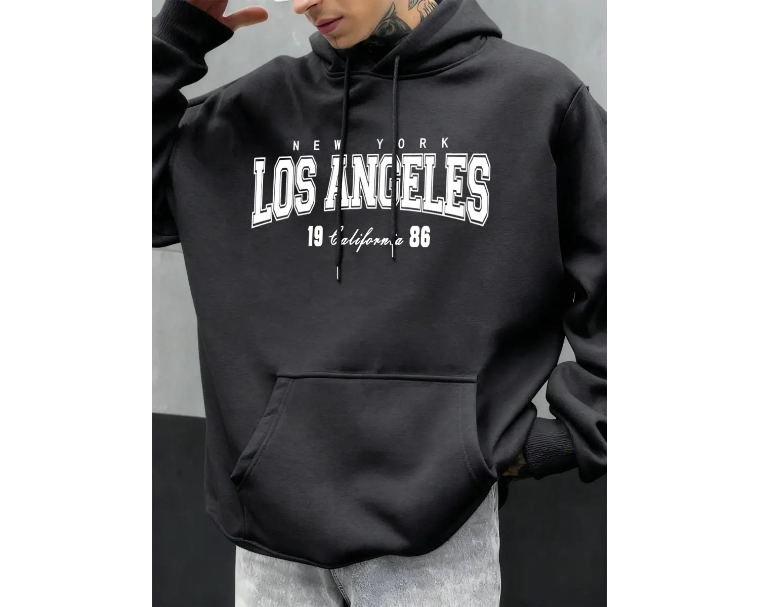 Los Angeles New York Kaliforniya Desen Erkekler Hoody Sonbahar Hip Hop Hoodie Rahat Polar Spo