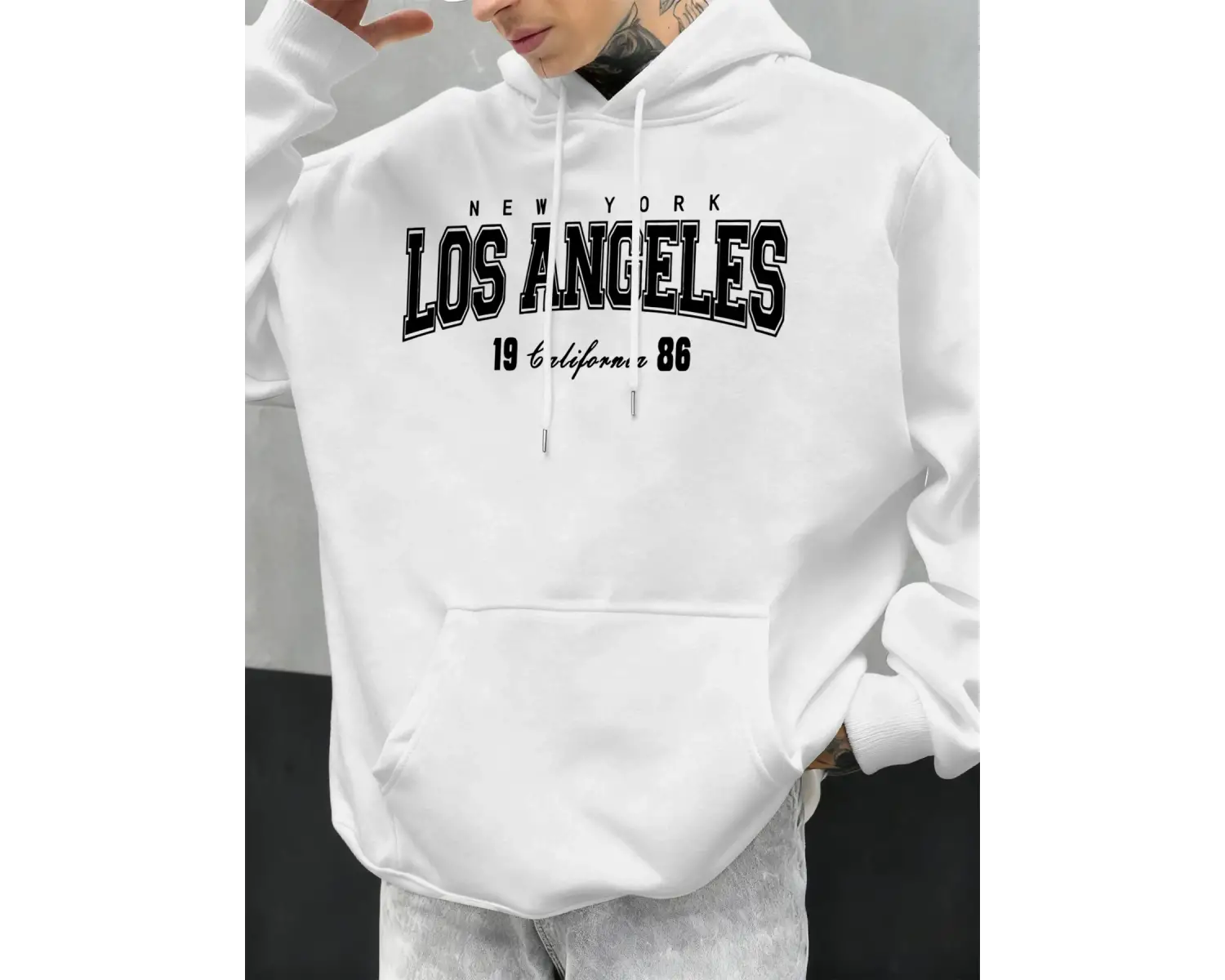 Los Angeles New York Kaliforniya Desen Erkekler Hoody Sonbahar Hip Hop Hoodie Rahat Polar Spo