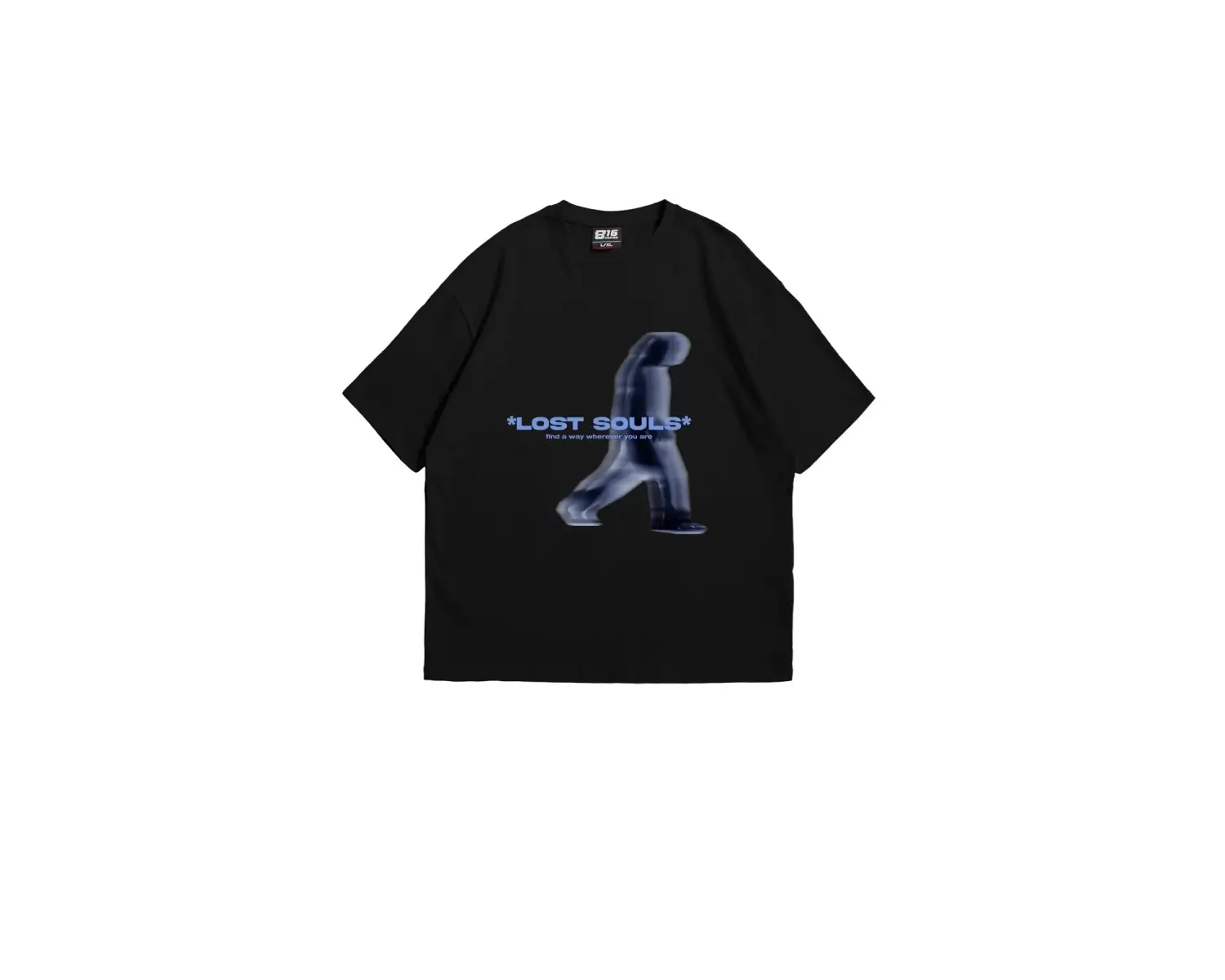 Lost Souls Baskılı Beyaz Unisex Oversize