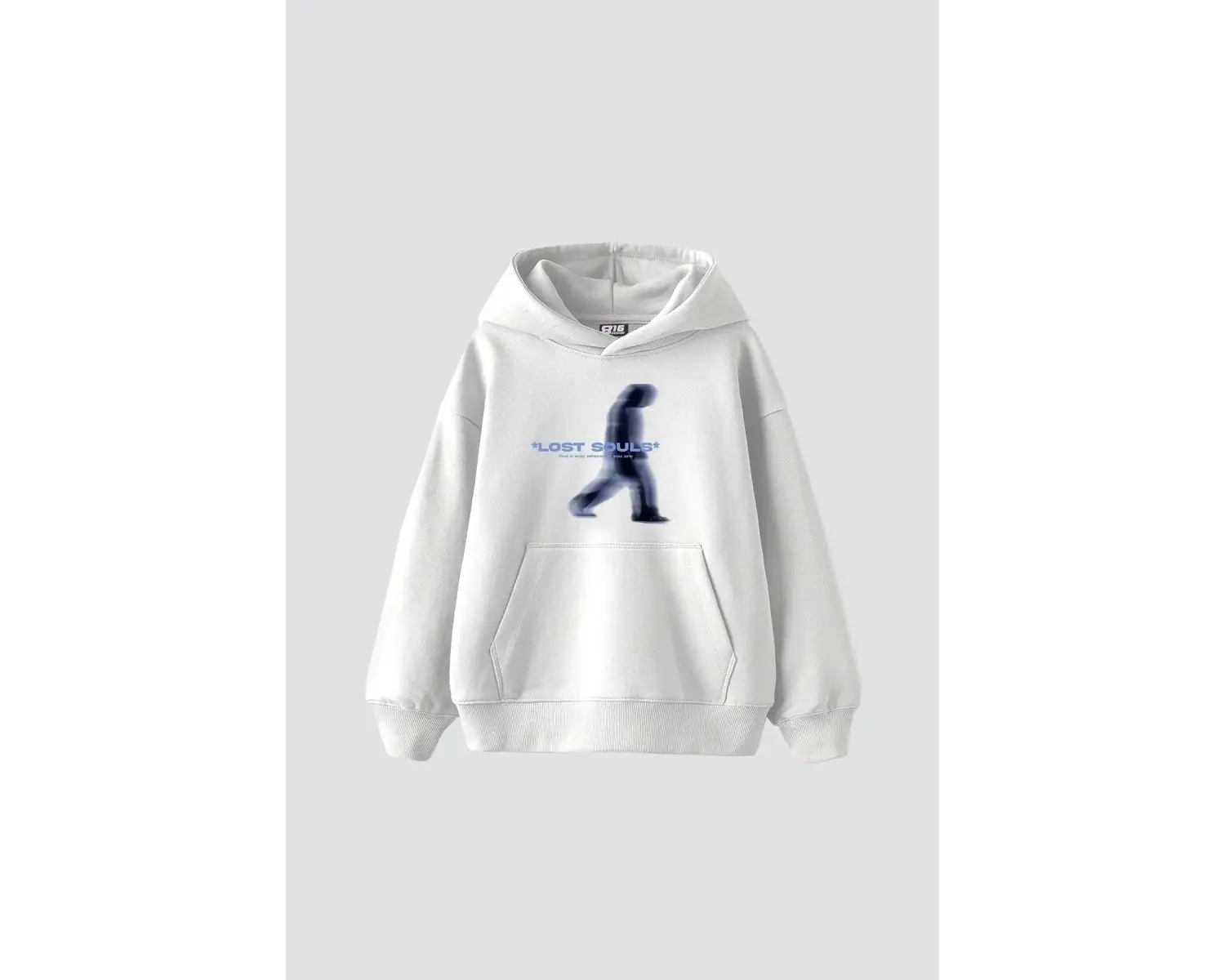 Lost Souls Baskılı Oversize Unisex Premium Beyaz