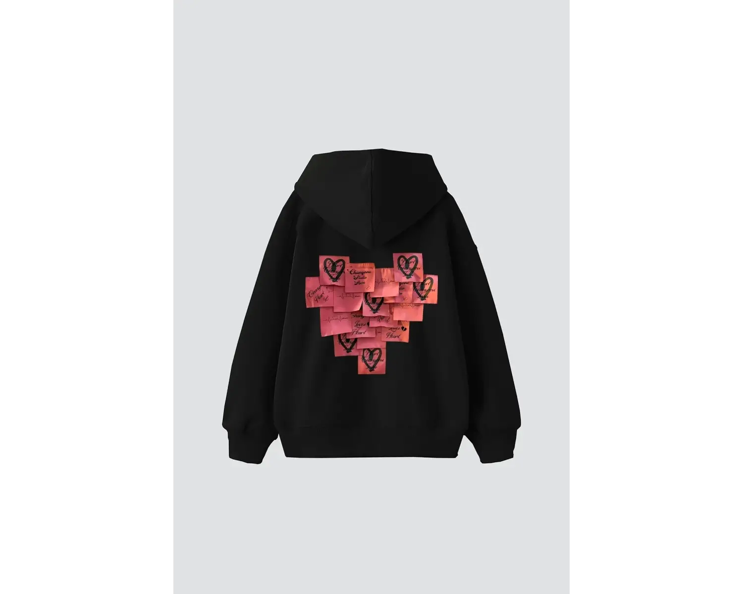 Love Baskılı Oversize Unisex Beyaz