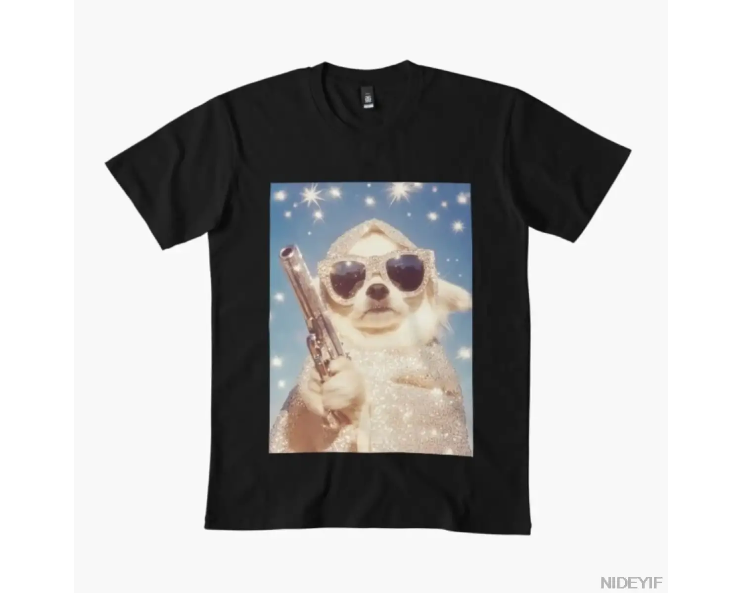 Lüks Chihuahua T-shirt Erkekler Kadınlar Için % 100% Pamuklu Tişörtler Kısa Kollu Üstler 0107