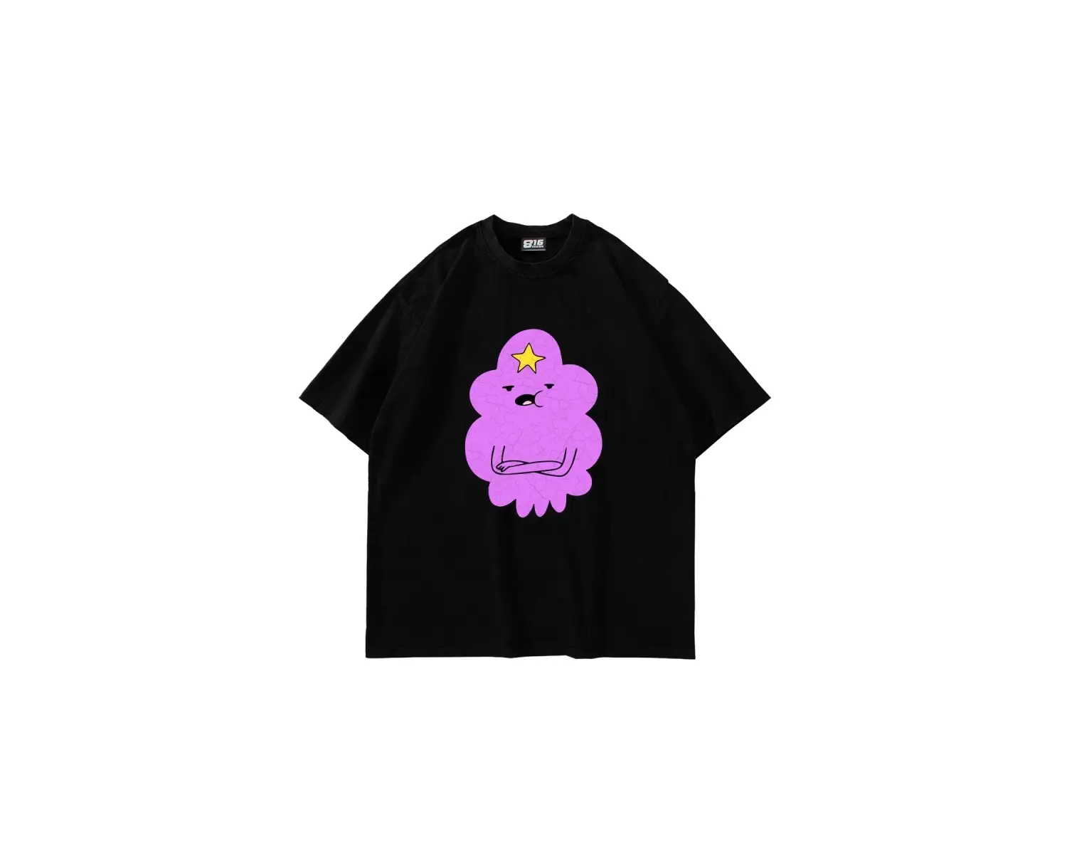 Lumpy Space Princess Baskılı Oversize Unisex Beyaz