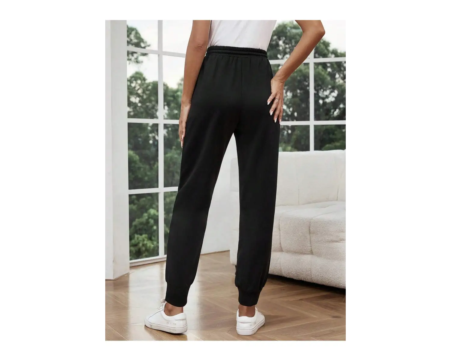 LUNE Halloween Skull Print Drawstring Waist 4 Mevsim Eşofman