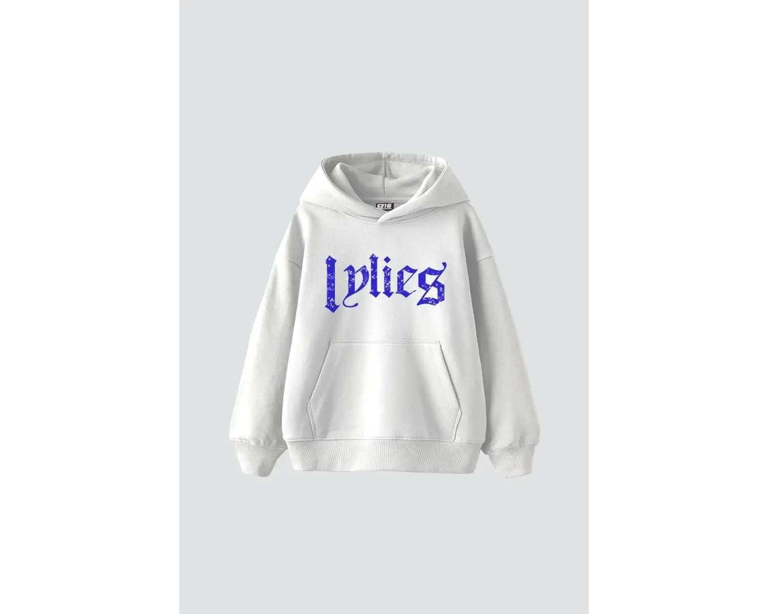 Lylies Baskılı Oversize Unisex Beyaz