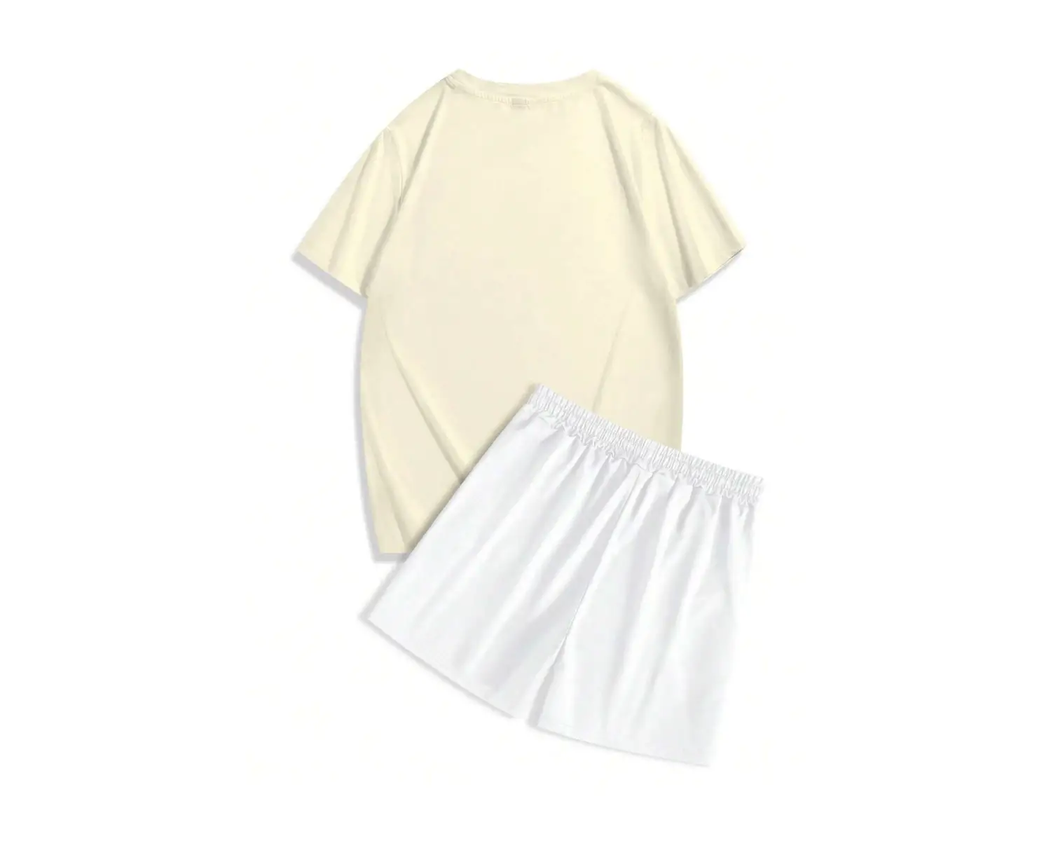 Manfinity EMRG Erkek Günlük Araba Harf Baskılı Kısa Kollu Tişört Ve Şort Takımı