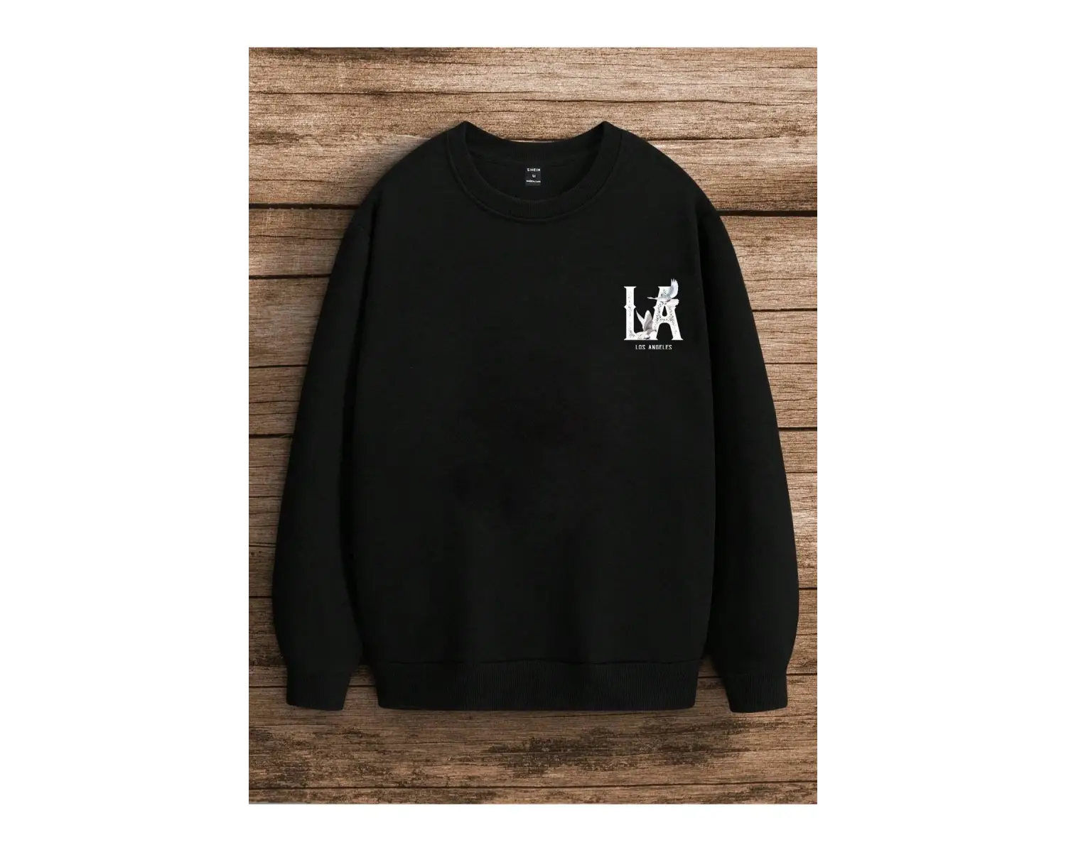 Manfinity EMRG Letter Graphic Sweatshirt Siyah