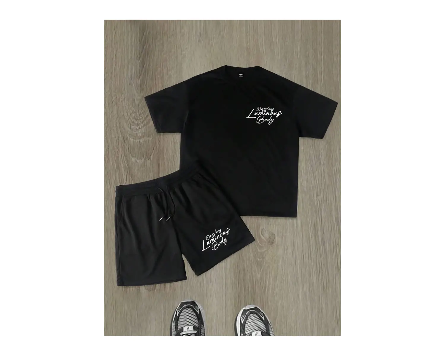 Manfinity Homme 2li Erkek Günlük Basit Kısa Kollu Tişört Ve Şort Takımı