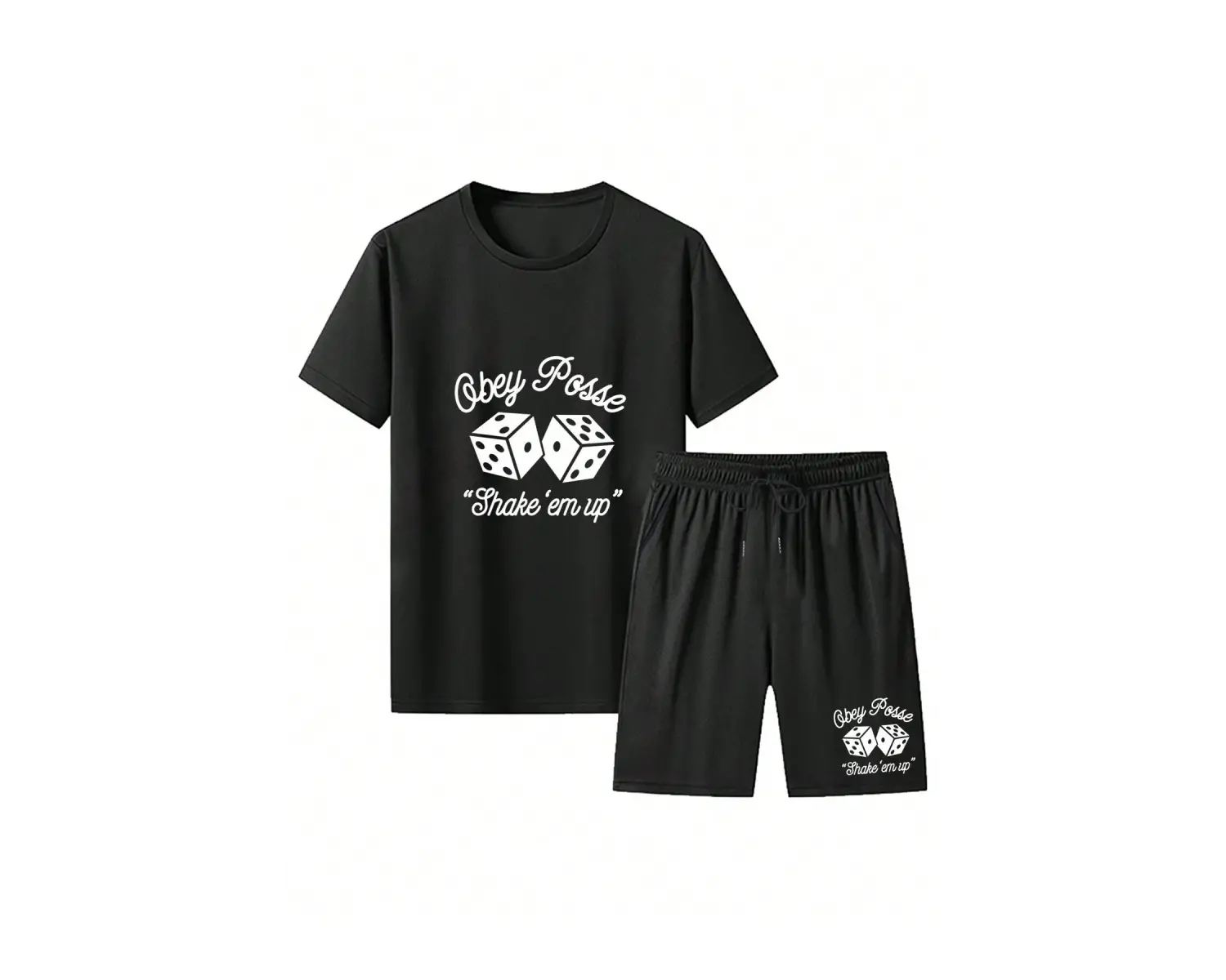 Manfinity Homme 2li Erkek Günlük Basit Kısa Kollu Tişört Ve Şort Takımı