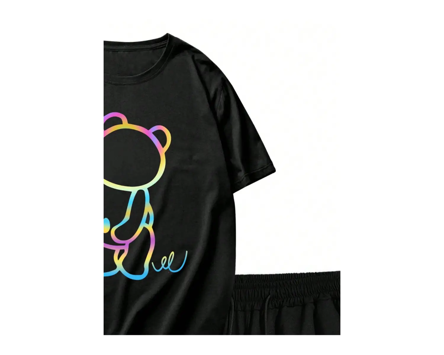 Manfinity Homme 2li Erkek Günlük Basit Kısa Kollu Tişört Ve Şort Takımı