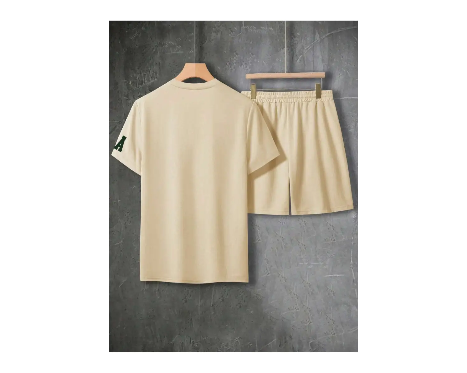 Manfinity Homme Erkek Basit Harfli Grafik Tişört ve Şort Takımı