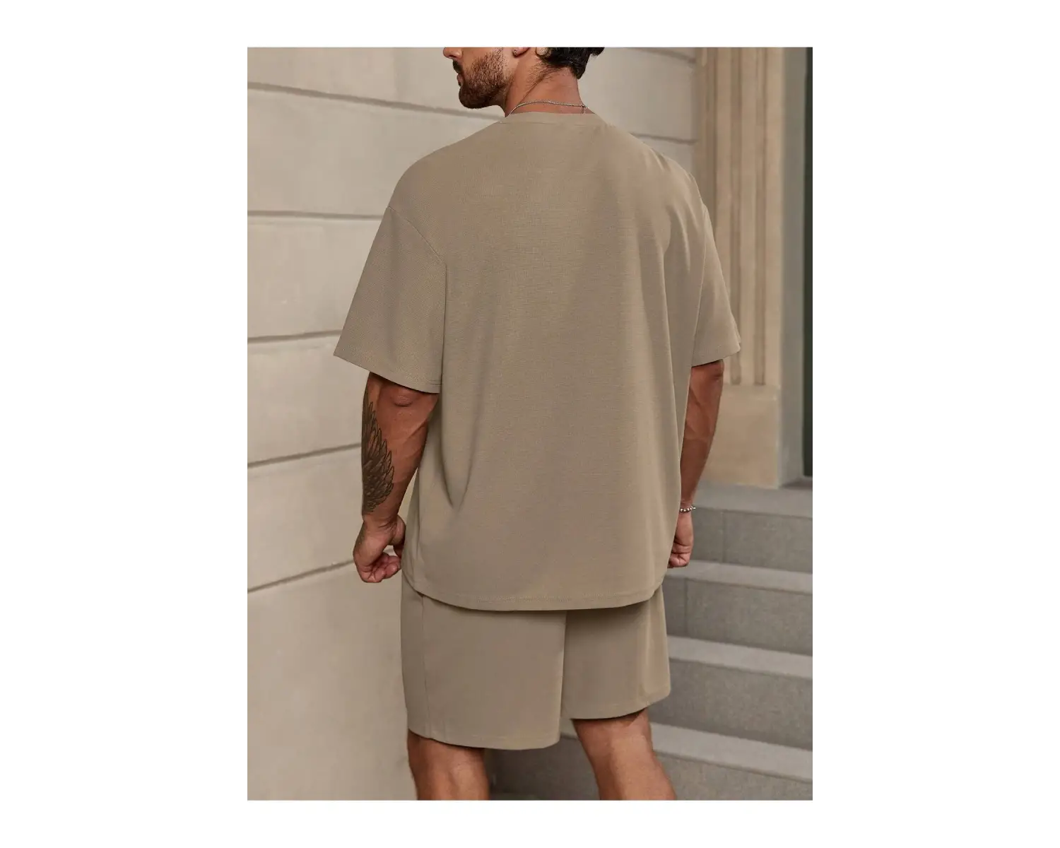 Manfinity Homme Erkek Düz Bol Bel Şortu