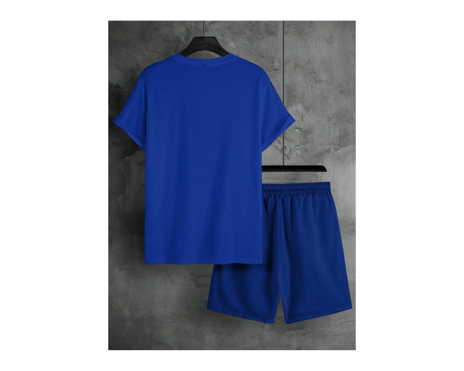 Manfinity Homme Erkek Yazlık Mektup Baskılı Yuvarlak Tişört ve Şort Takımı