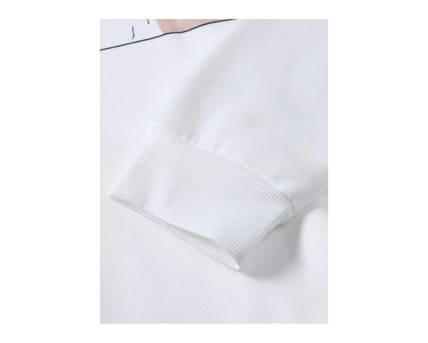 Manfinity Homme Hand Print Drop Shoulder Sweatshirt Beyaz