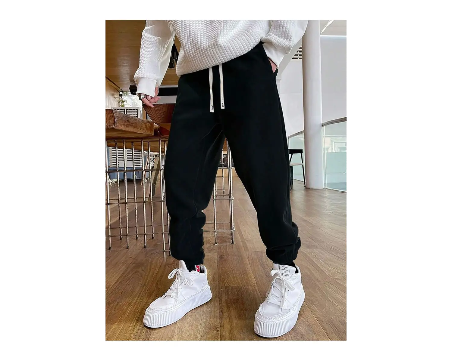 Manfinity Hypemode Erkek Düz İpli Bel Eşofman Altı