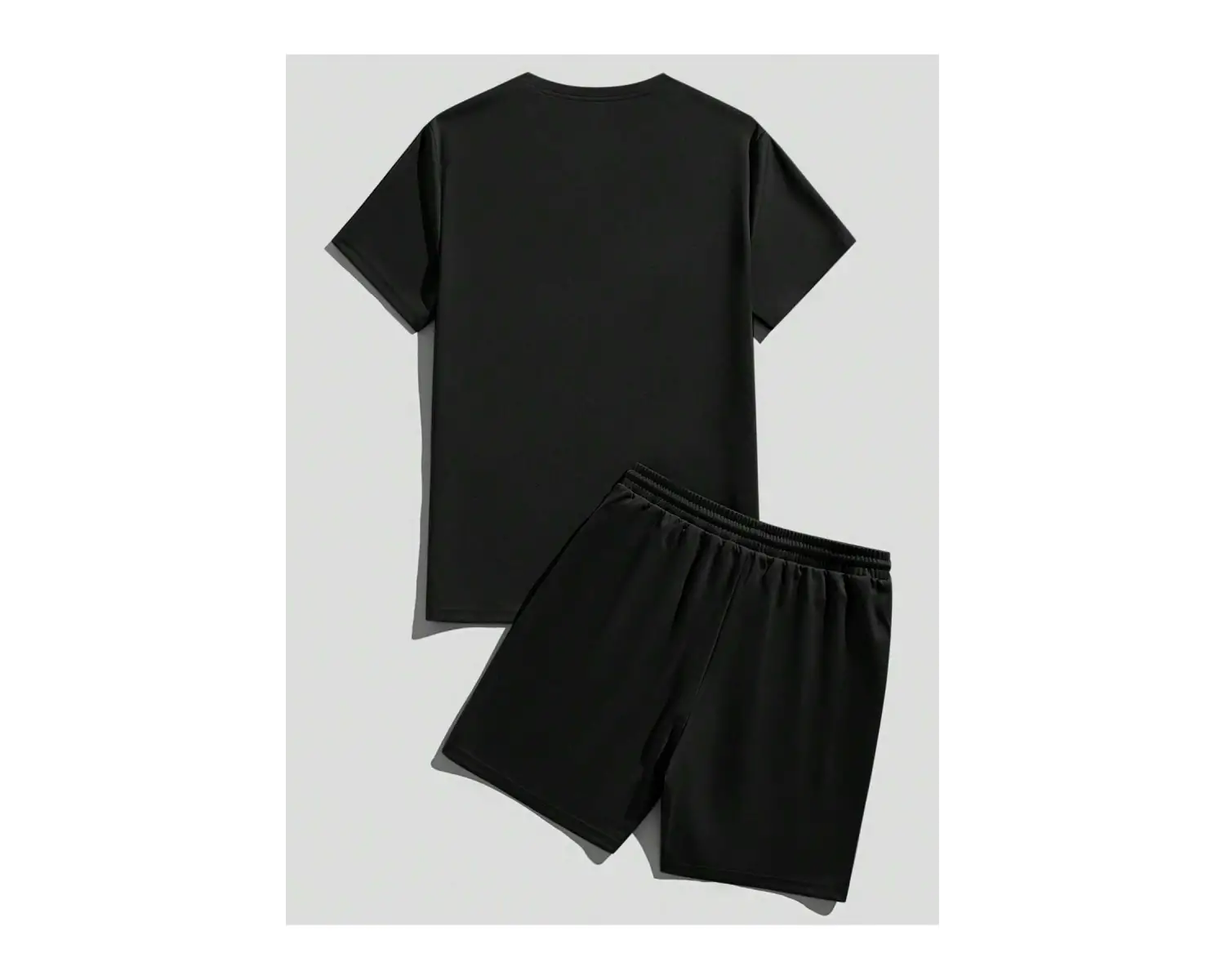 Manfinity Hypemode Erkek Mektup ollu Günlük Tişört Ve Şort Takımı