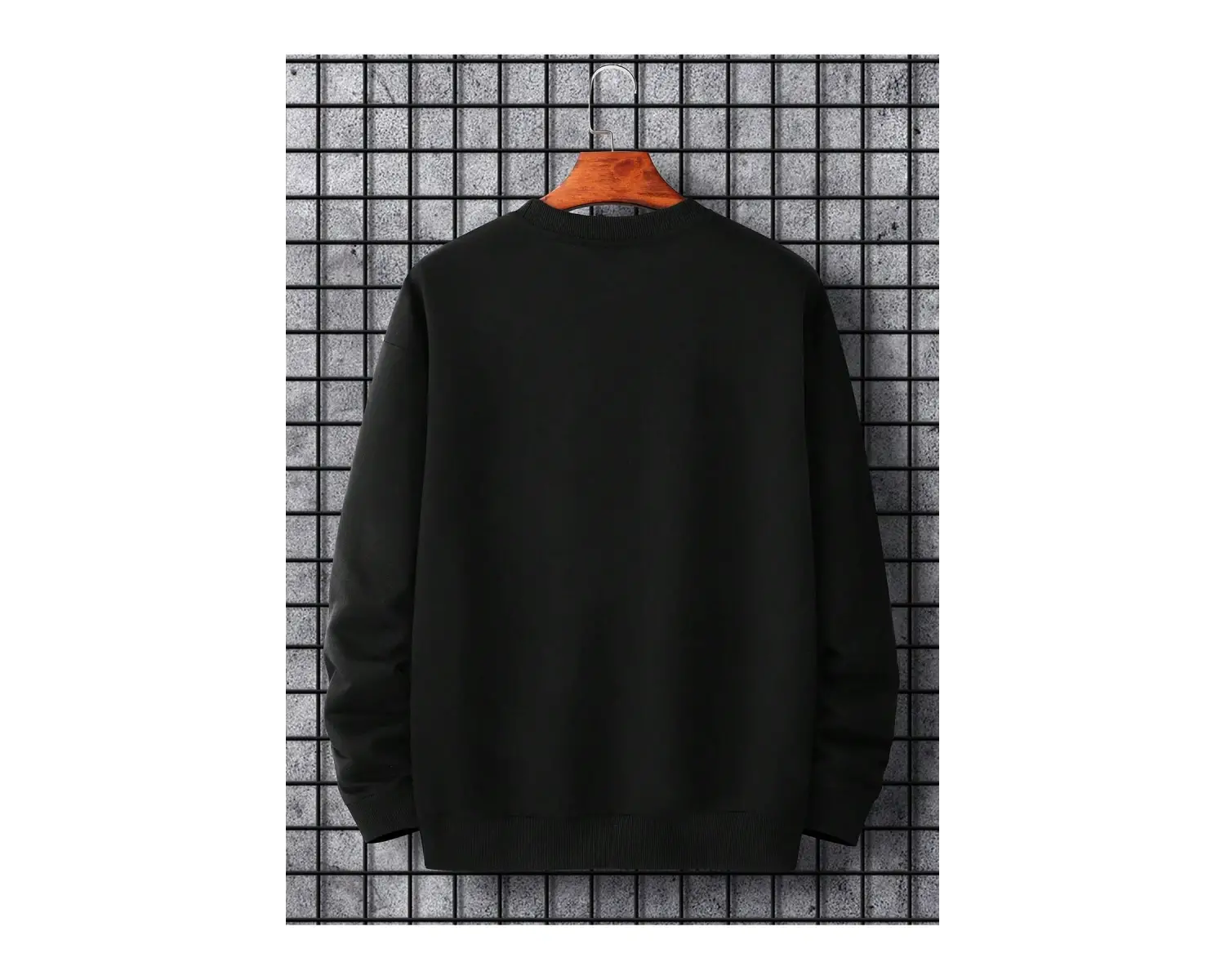 Manfinity Hypemode Mountain & Slogan Graphic Sweatshirt Siyah