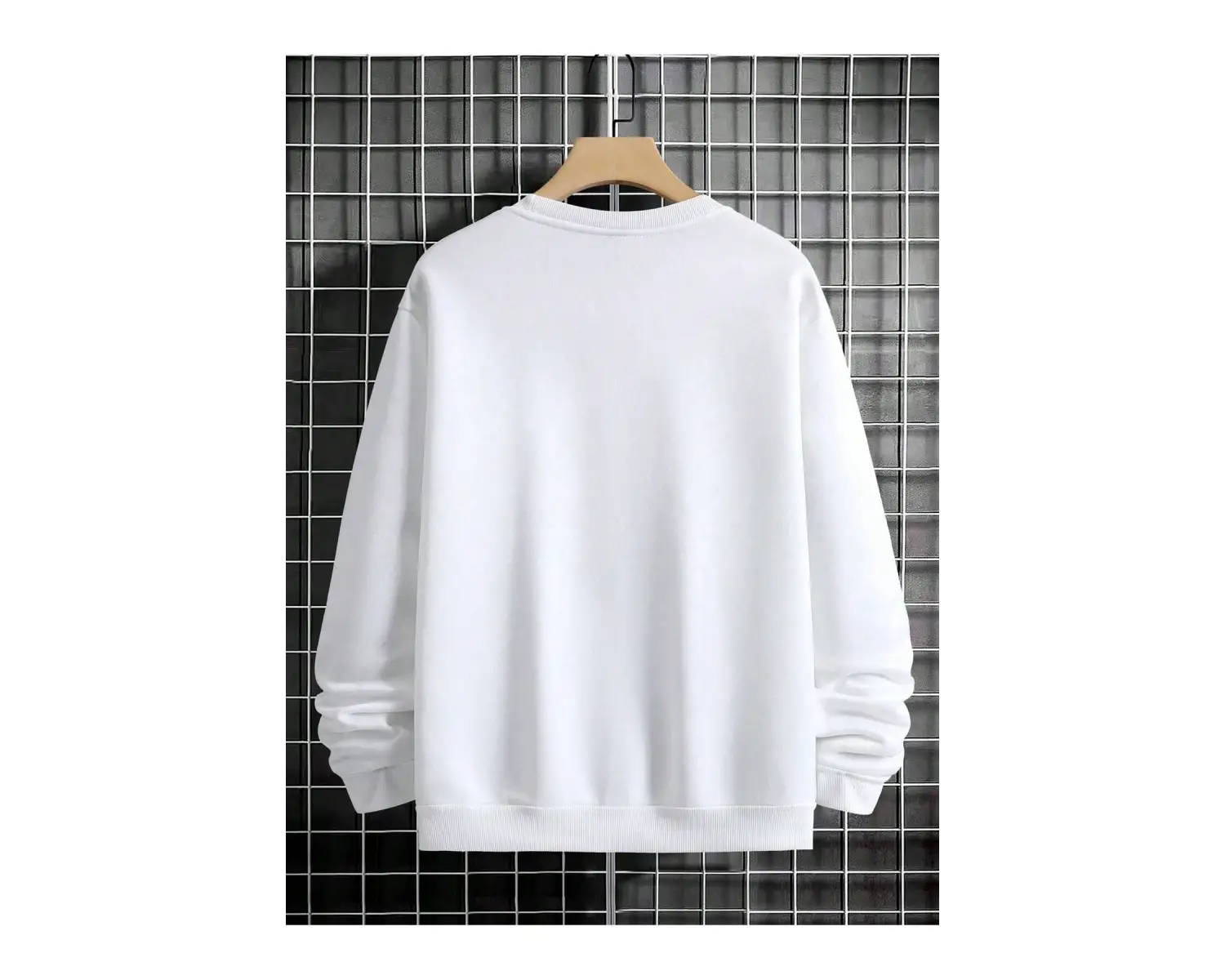 Manfinity Sporsity Letter Graphic Drop Shoulder Sweatshirt Beyaz