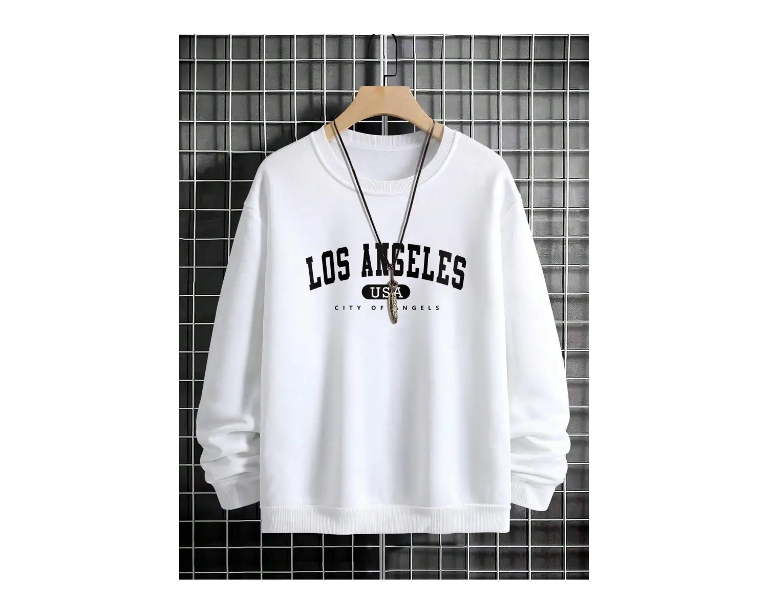 Manfinity Sporsity Letter Graphic Drop Shoulder Sweatshirt Beyaz