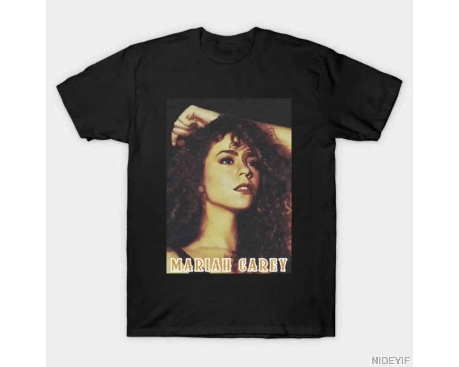 Mariah Carey vintage tişört Erkekler Kadınlar için % 100% Pamuklu Tişörtler Kısa Kollu Üstler