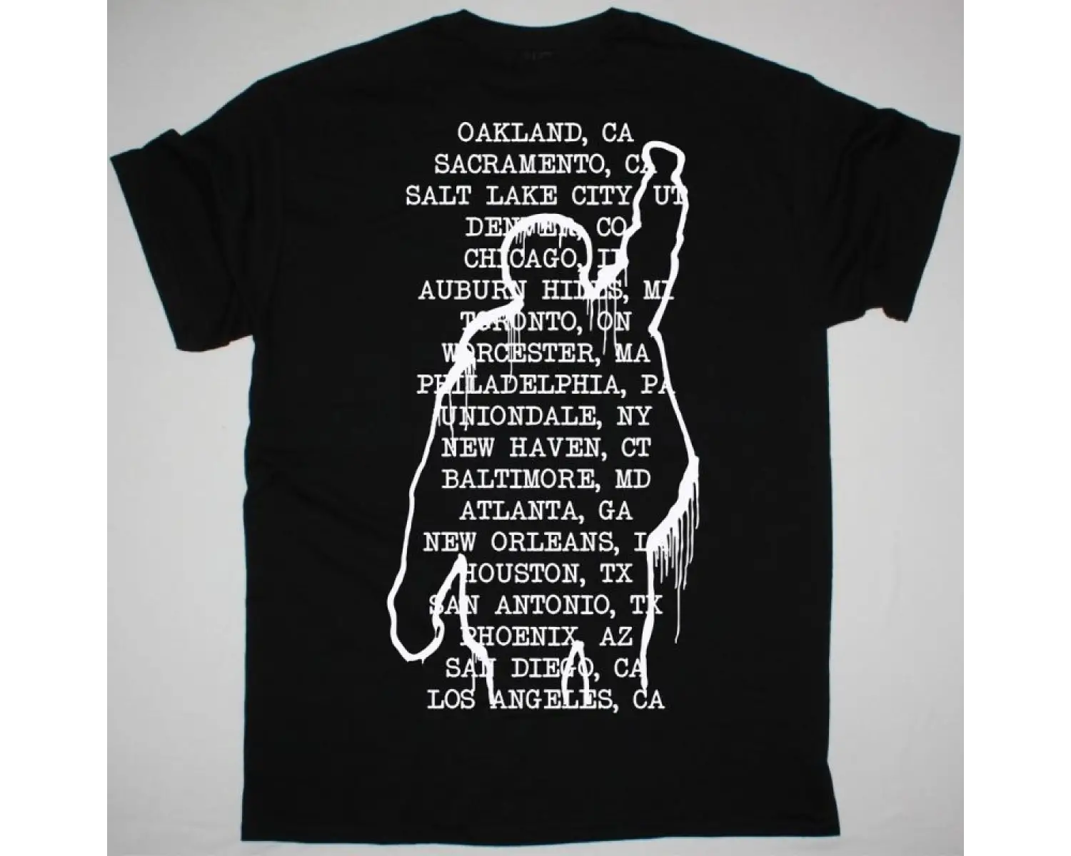 MARILYN MANSON THERE’S A HOLE IN OUR SOUL NEW BLACK T-SHIRT ÖN VE ARAKA BASKILI