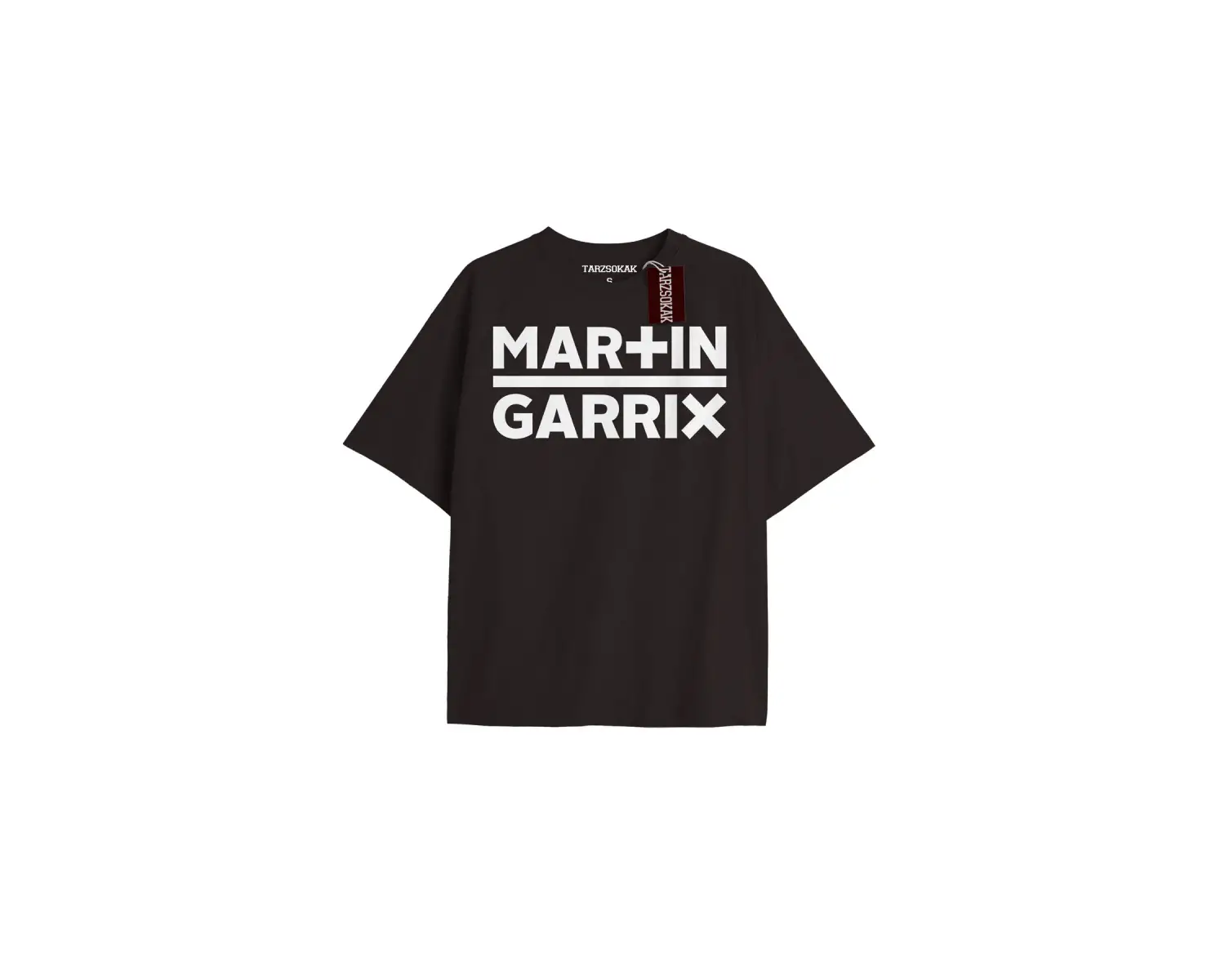 MARTIN GARRI Unisex Oversize Yazılı Tshirt SİYAH