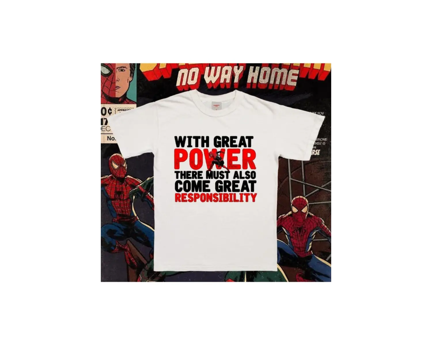 Marvel Spiderman No Way Home Great Power Tshirt