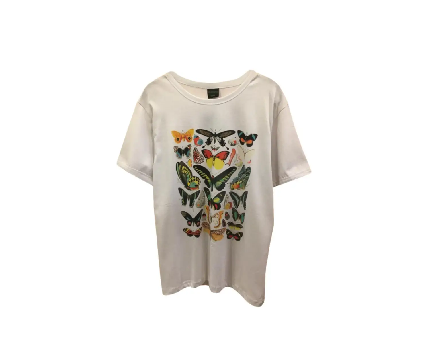 MAVİ Unisex Beyaz Kelebek Baskılı Tişört KLBK85612