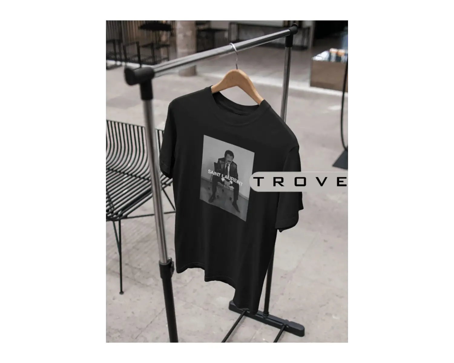 MAVİ Unısex Kadın Erkek Müslüm Gürses Tasarım Katalog %100 Pamuk Baskılı Siyah Beyaz T-shirt