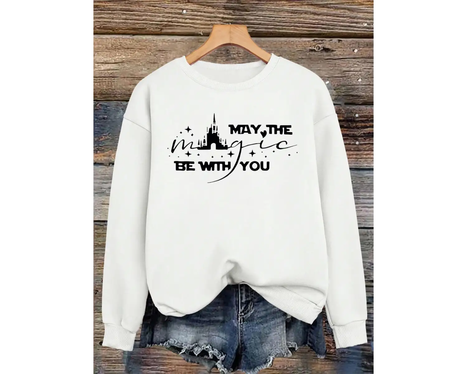 May The Be With Youprinting Sweatshirts Kadın Gevşek Temel Giysiler Kapüşonlular Polar Sıcak