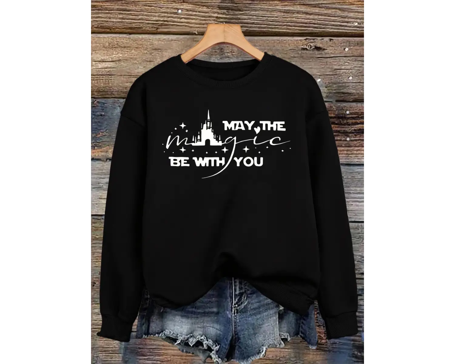 May The Be With Youprinting Sweatshirts Kadın Gevşek Temel Giysiler Kapüşonlular Polar Sıcak