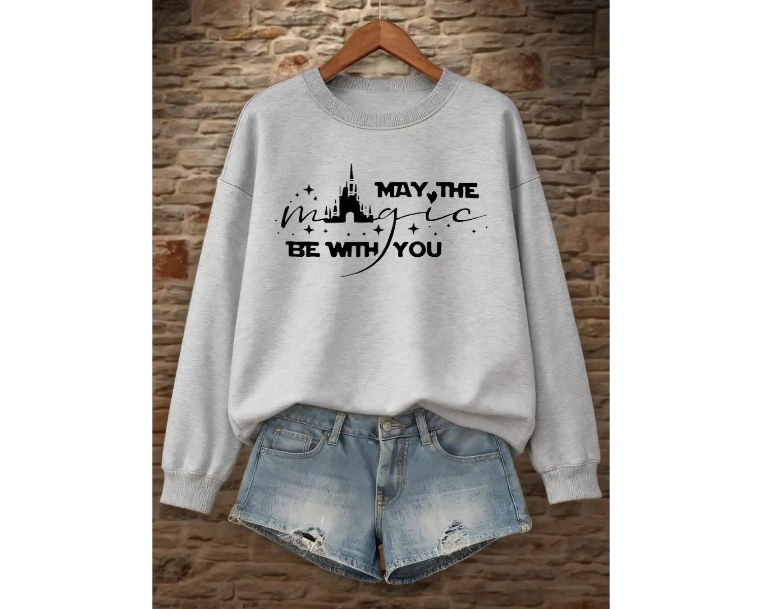 May The Be With Youprinting Sweatshirts Kadın Gevşek Temel Giysiler Kapüşonlular Polar Sıcak