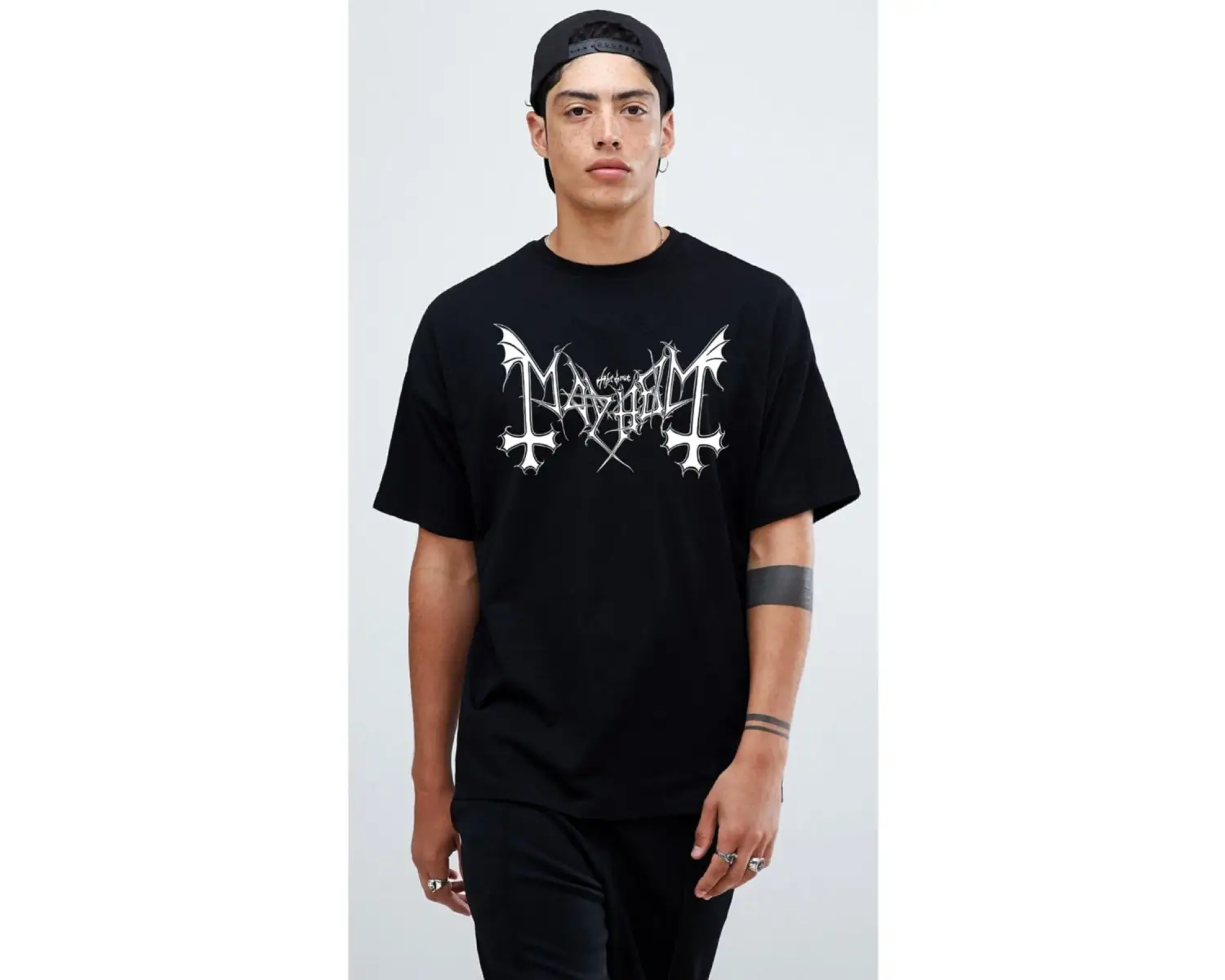 Mayhem De Mystriis Dom Sathanas Oversize Unisex Tişört
