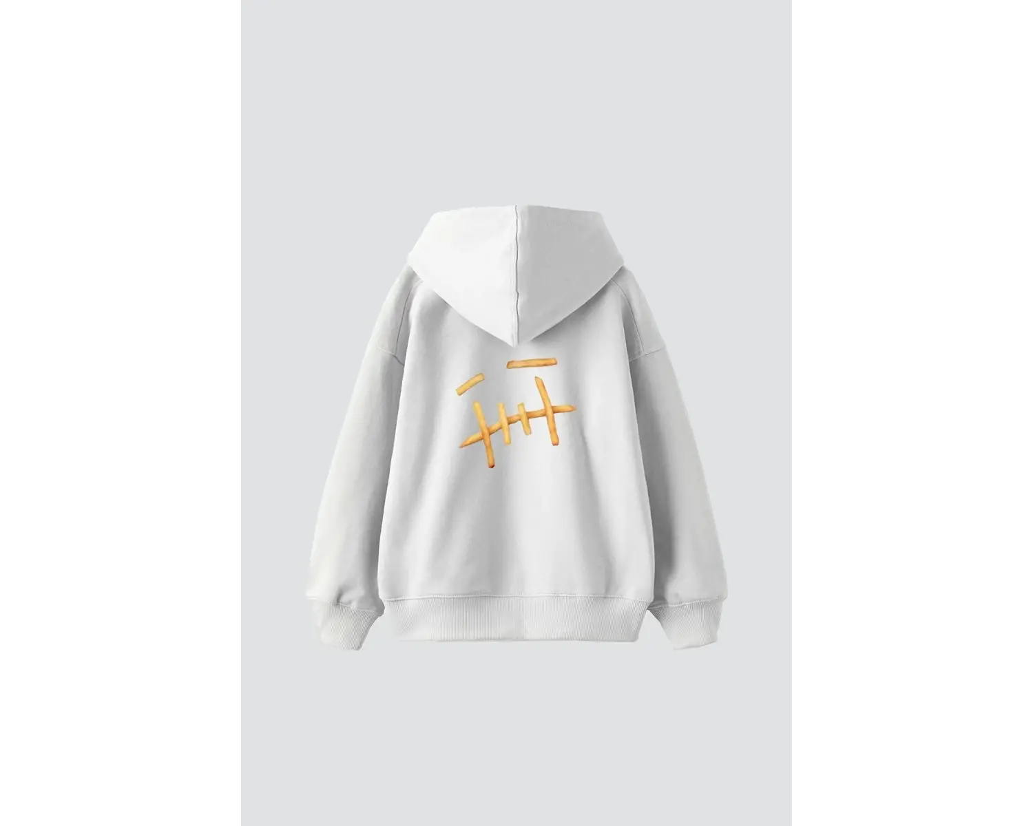 Mc. Cactus Jack Baskılı Oversize Unisex Premium Beyaz