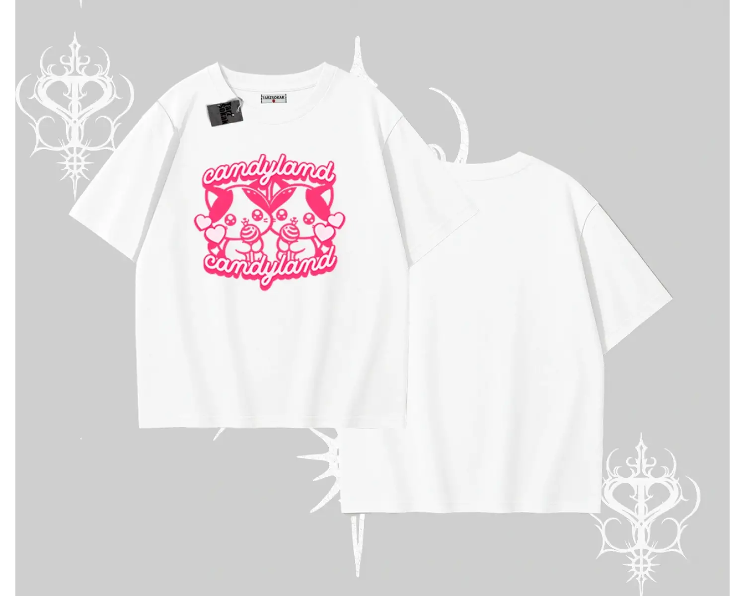 Meow Yazılı Kedi Portre Baskılı Kayık Yaka Sweatshirt