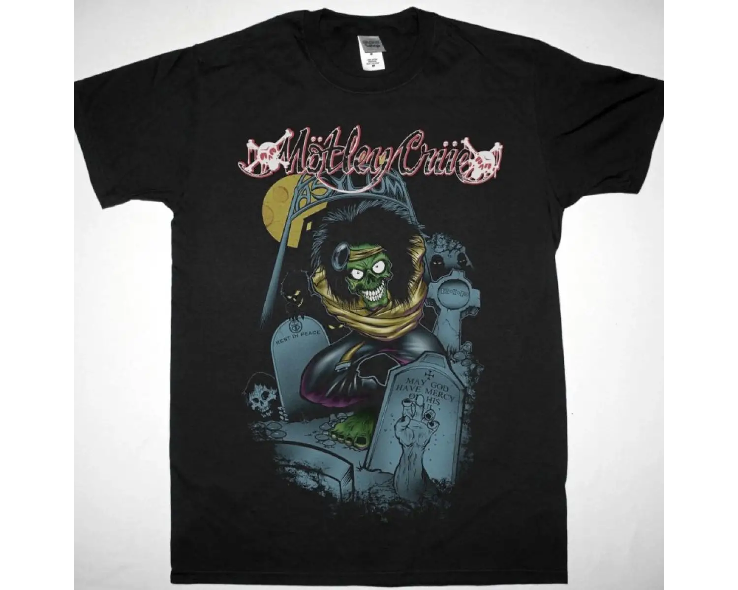METALLICA GUNS N ROSES TOUR 1992 NEW BLACK T-SHIRT ÖN BASKILI