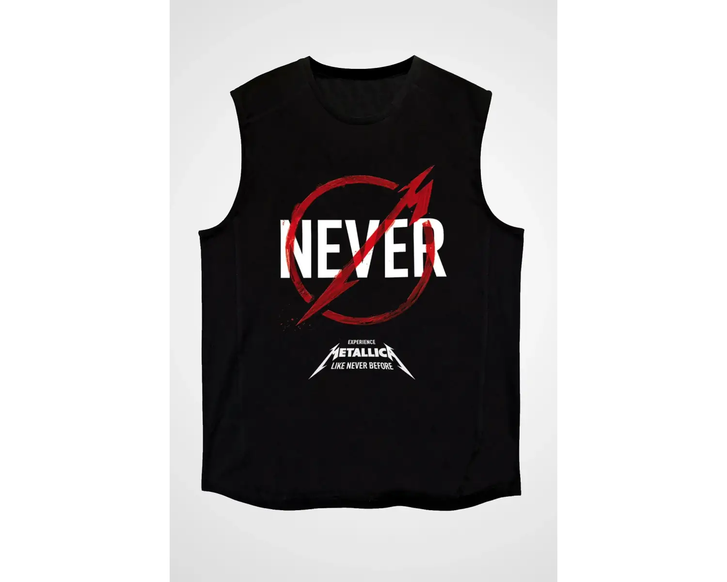 Metallica Never Siyah Kolsuz Tişört T-shirt