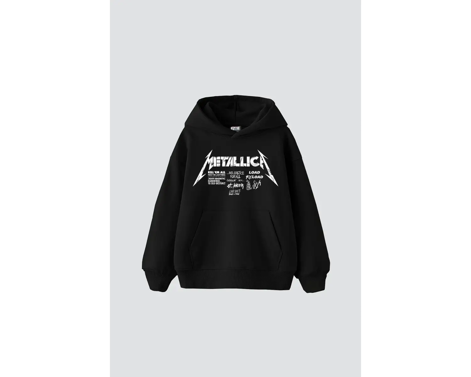 Metallica Road Reload Baskılı Oversize Unisex Beyaz