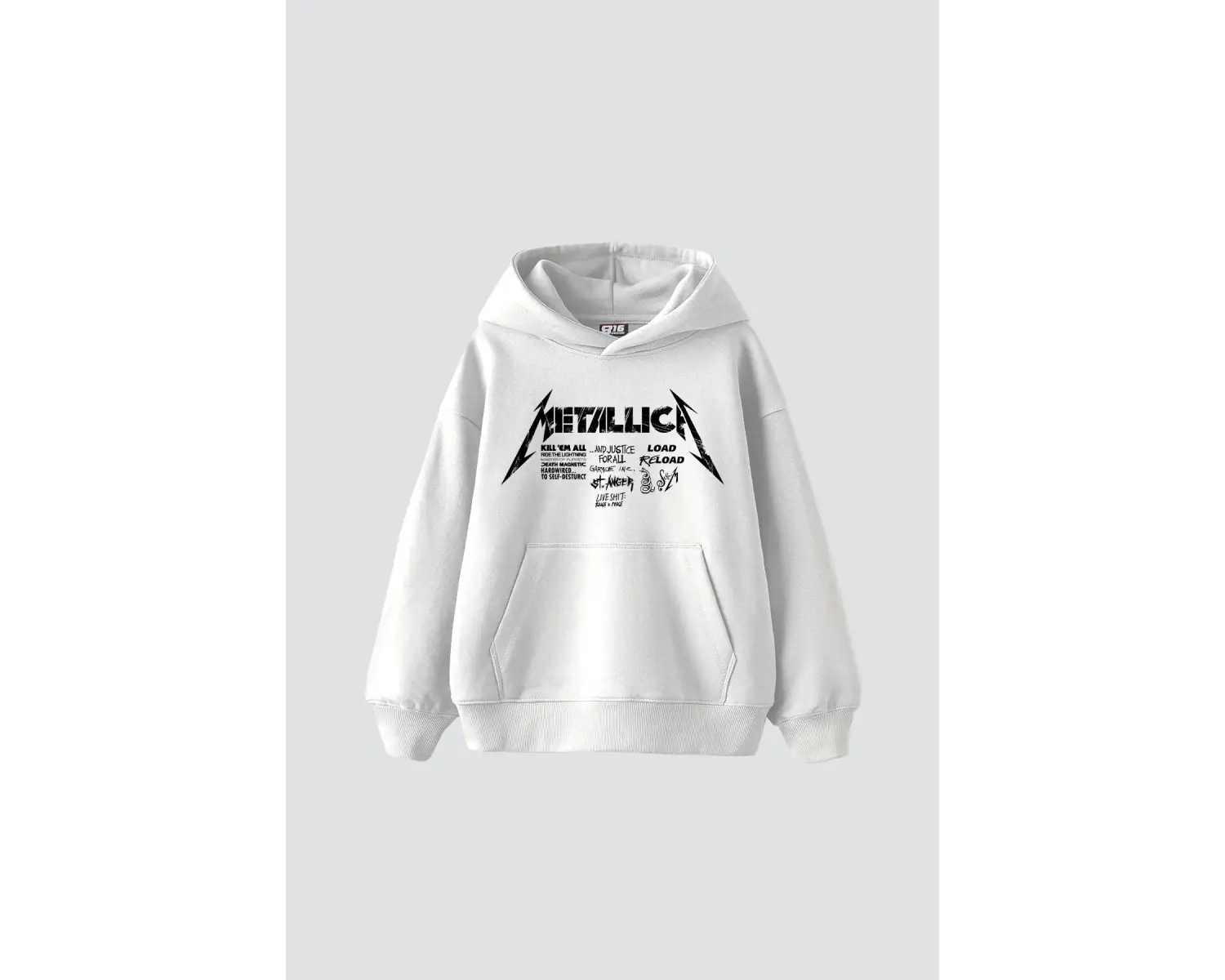 Metallica Road Reload Baskılı Oversize Unisex Beyaz