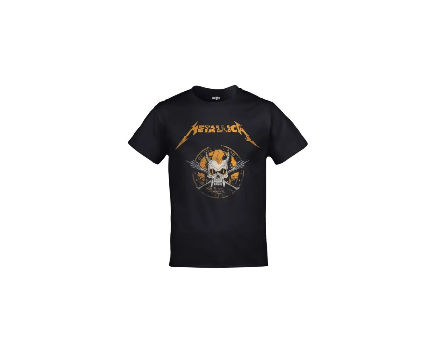 Metallica Rock Ön Arka Baskılı Unisex Siyah