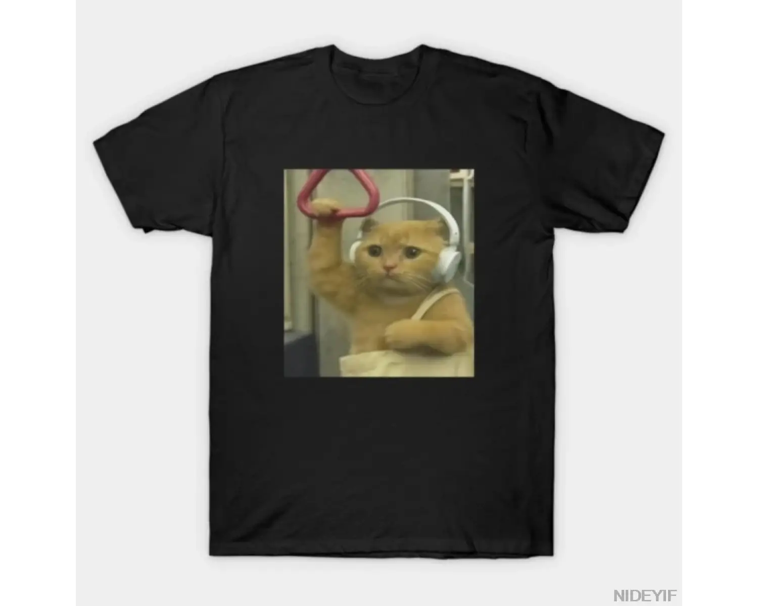 Metro Kedi Meme T-shirt Erkekler Kadınlar Için % 100% Pamuk T Shirt Kısa Kollu Üstler 1208-3