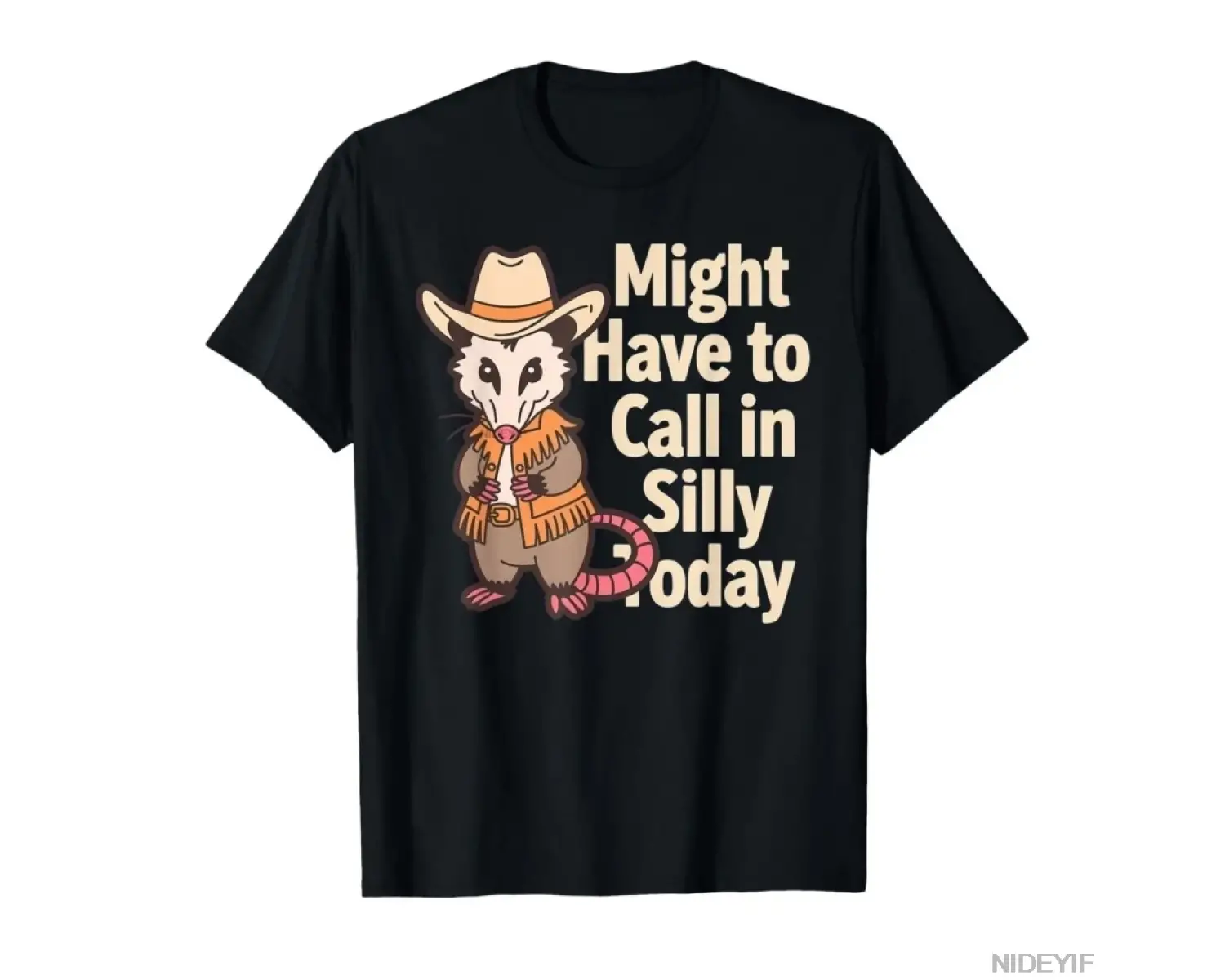 Might Have to Call in Silly Today Opossum Silly Work Meme Erkekler Kadınlar İçin %100 Pamuklu