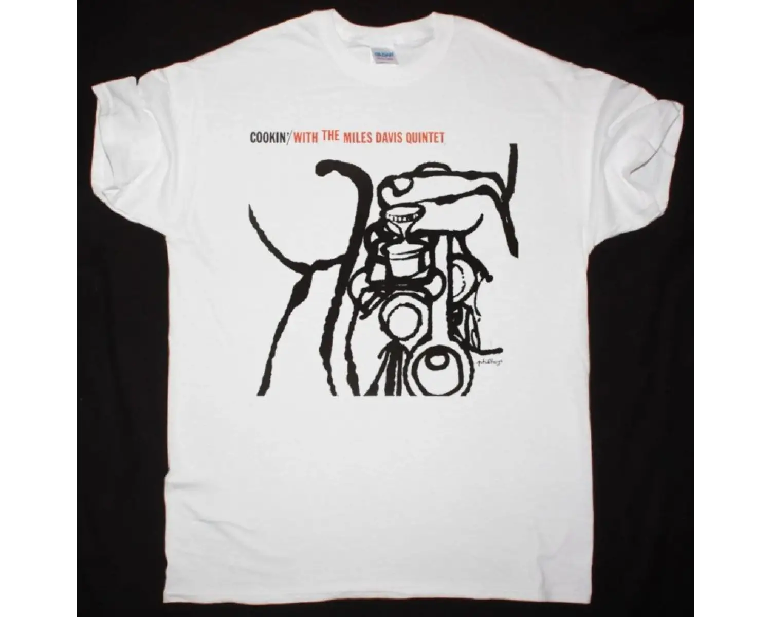 MILES DAVIS COOKIN WITH THE MILES DAVIS QUINTET NEW WHITE T-SHIRT