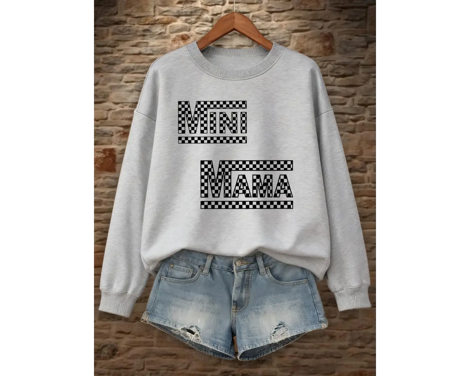 Mini Mamaprinting Tişörtü Bayan Sonbahar Kış Rahat Kapüşonlular Polar Sıcak Bisiklet Yaka Kaz