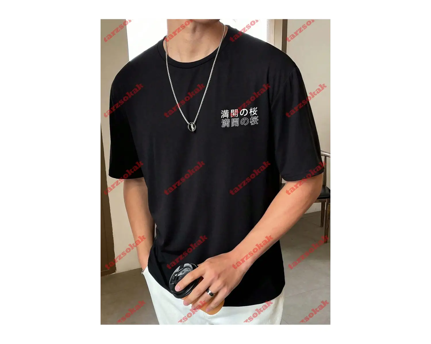 Model 3176 Erkek Yazlık Yuvarlak Yaka Kısa Kollu Günlük Tişört, Yaz