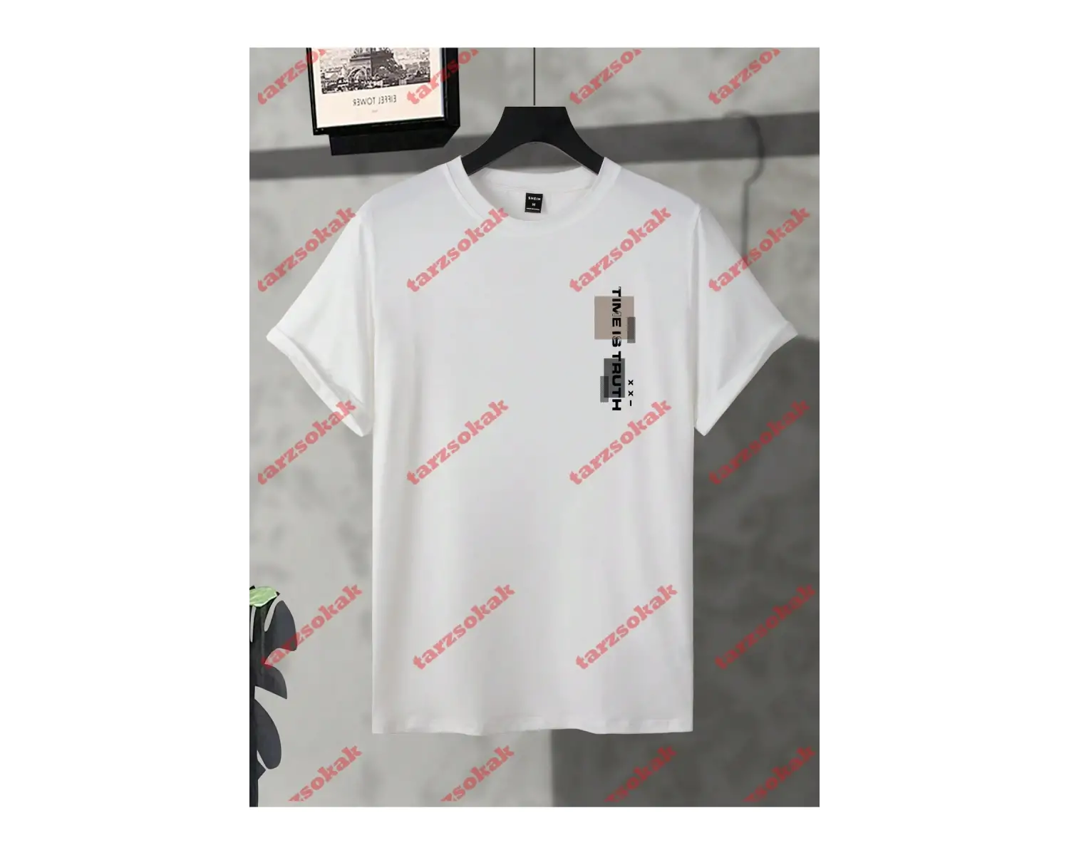 Model 3179 Erkek Yazlık Yuvarlak Yaka Kısa Kollu Günlük Tişört, Yaz