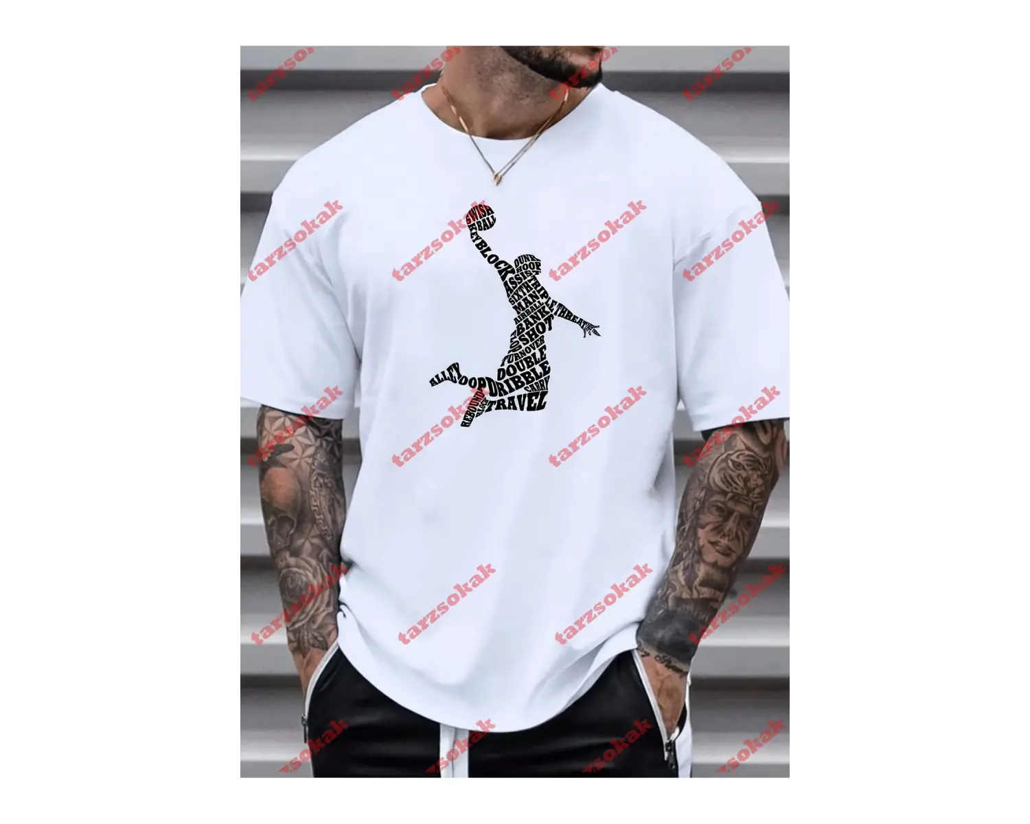 Model 3191 Erkek Yazlık Yuvarlak Yaka Kısa Kollu Günlük Tişört, Yaz