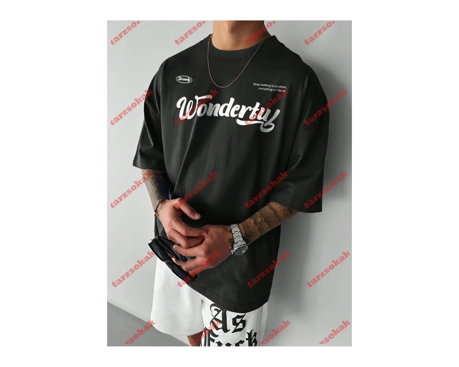 Model 3200 Erkek Yazlık Yuvarlak Yaka Kısa Kollu Günlük Tişört, Yaz