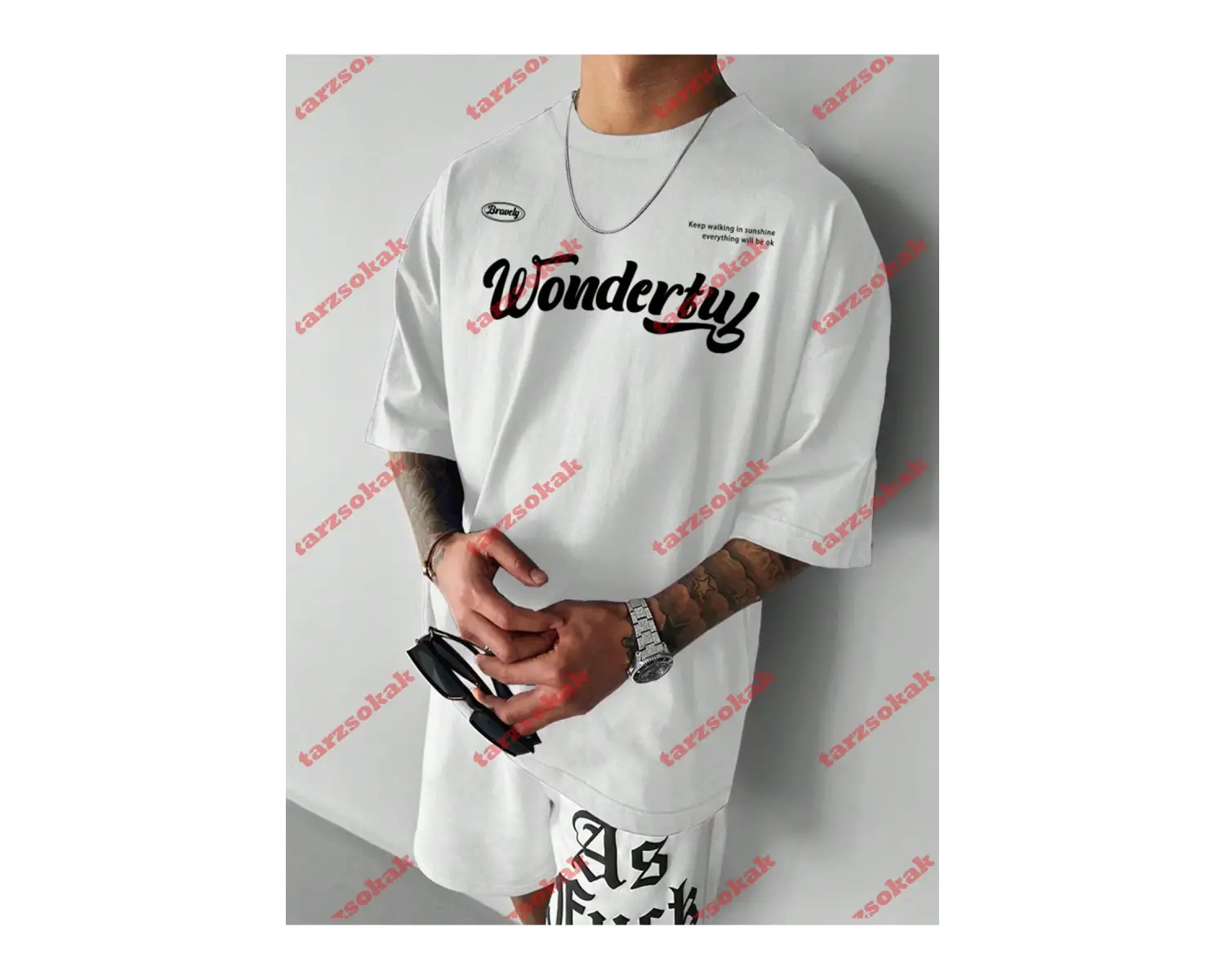 Model 3200 Erkek Yazlık Yuvarlak Yaka Kısa Kollu Günlük Tişört, Yaz