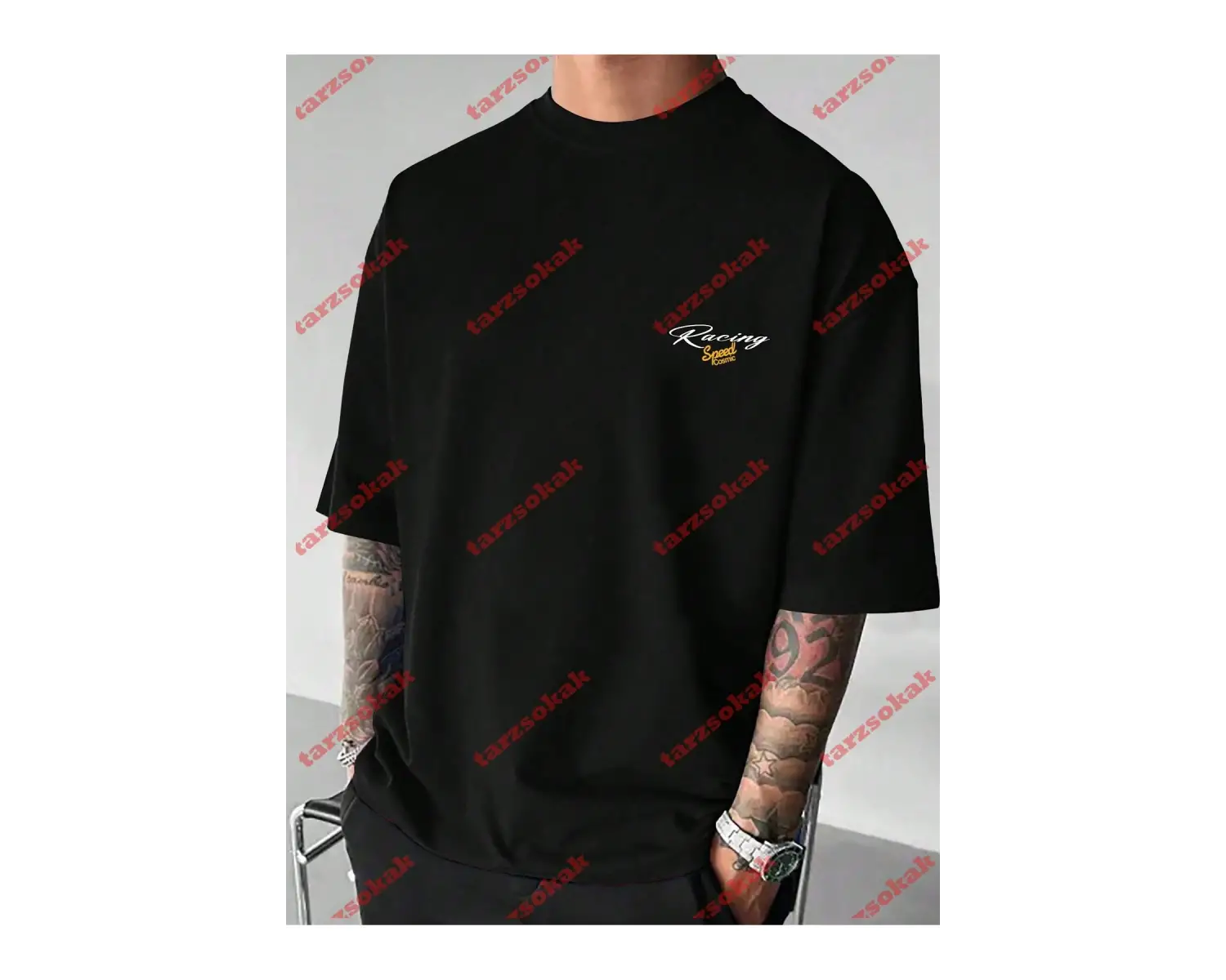 Model 3202 Erkek Yazlık Yuvarlak Yaka Kısa Kollu Günlük Tişört, Yaz